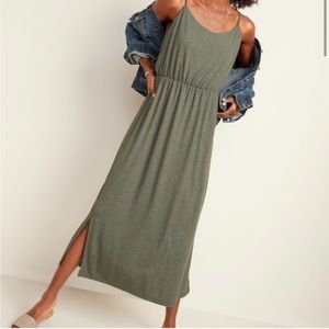 Old Navy green waist defined maxi dress NWOT XXL